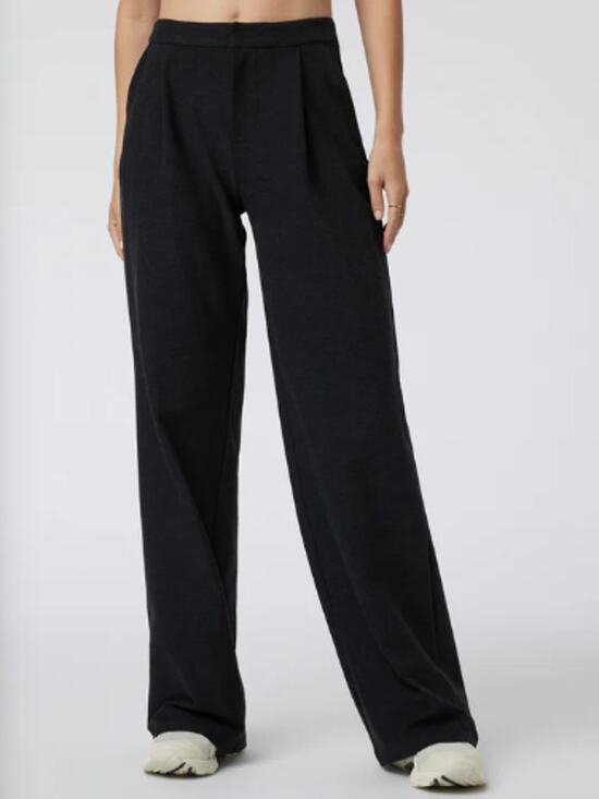 Vuori Pants - Vuori Elevation Trouser Pants Black High Waist Relaxed Fit Heather VW4297 XS NWT